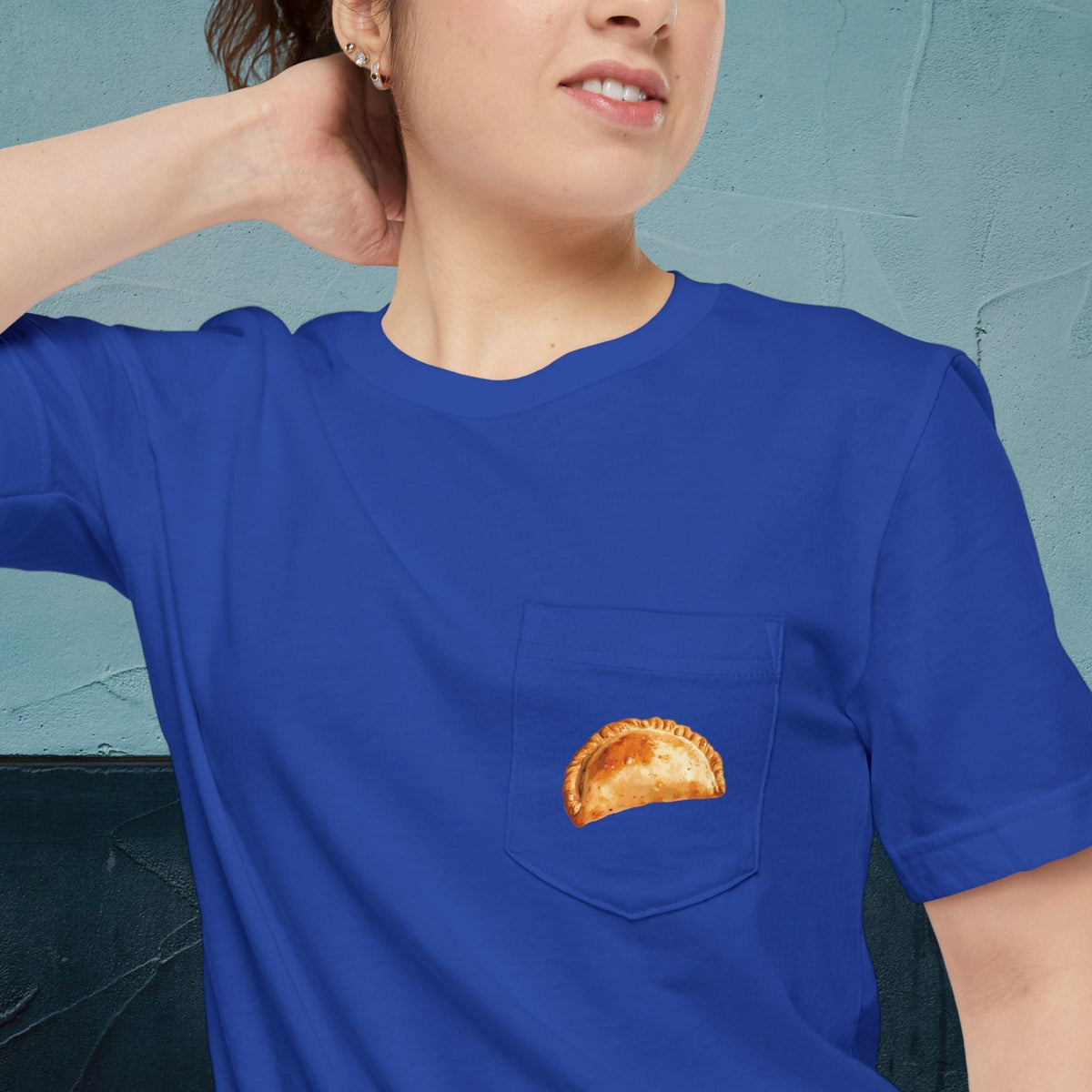 Cornish Pasty Map - Pocket T-shirt-T-Shirt-gift ideas for foodies-Knife Shift