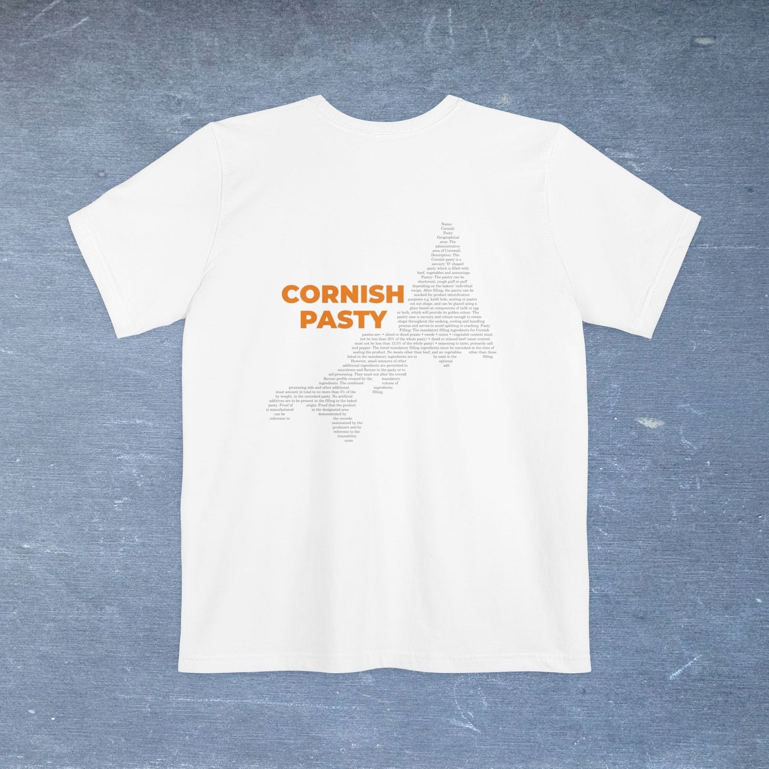 Cornish Pasty Map - Pocket T-shirt-T-Shirt-gift ideas for foodies-Knife Shift