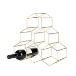 Geo Countertop Wine Rack in Gold - Knife Shift