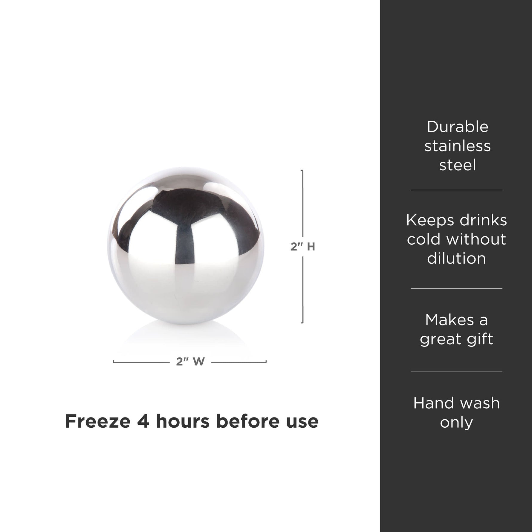 Glacier Rocks Large Stainless Steel Sphere - Knife Shift