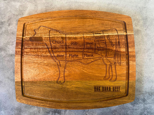 Oak Barn Beef Cutting Board - Knife Shift
