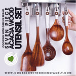 7 PIECE ACACIA WOOD UTENSIL SET (FREE SHIPPING) - Knife Shift
