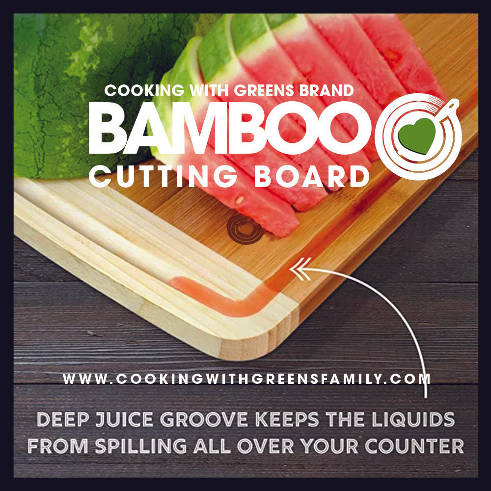 CWG XL Bamboo Cutting Board with juice groove FREE DELIVERY - Knife Shift