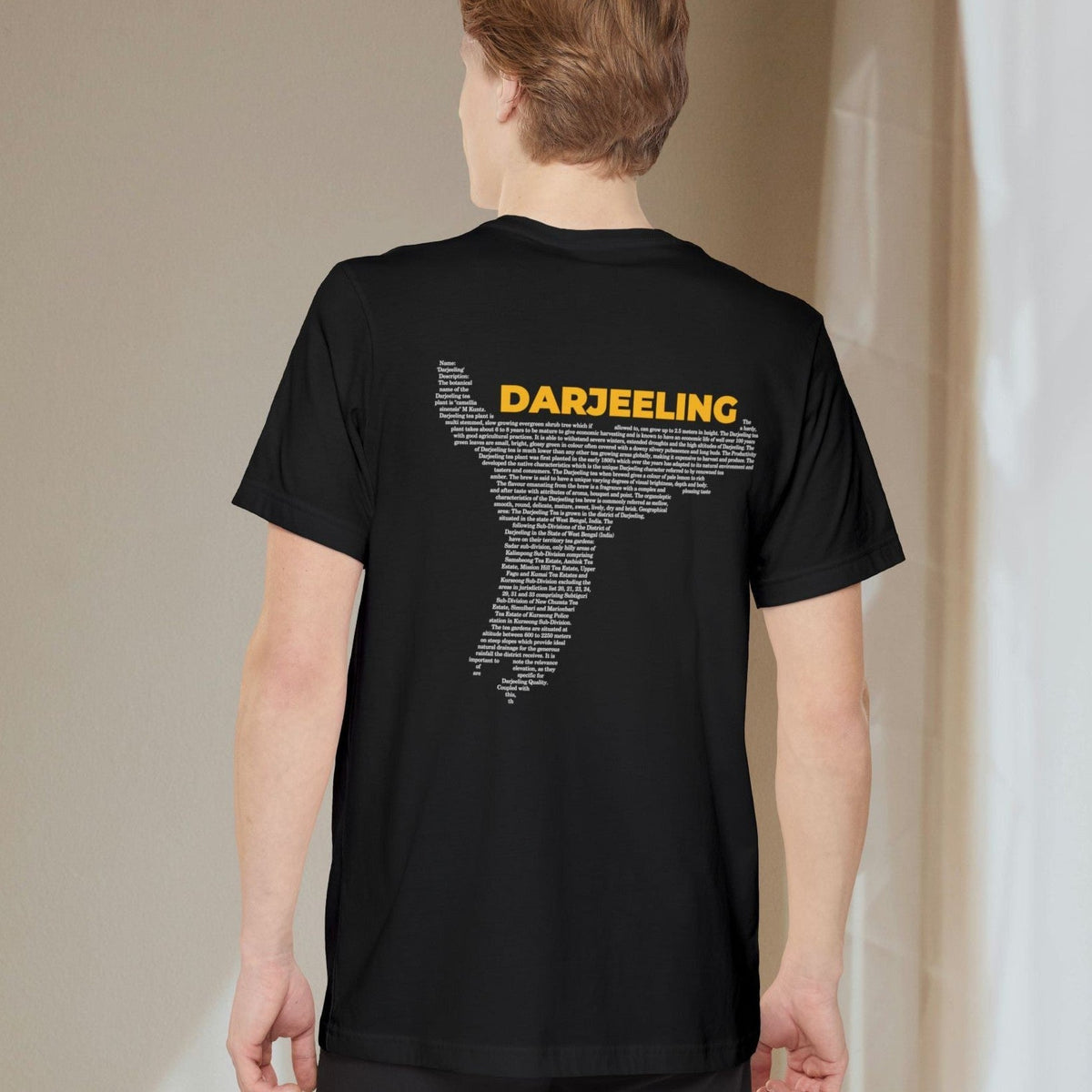 Darjeeling Tea Map - Pocket T-shirt-T-Shirt-gift ideas for foodies-Knife Shift