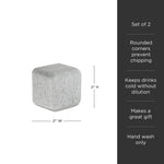 Glacier Rocks Large Soapstone Cube Set of 2 - Knife Shift