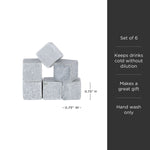 Glacier Rocks Soapstone Cube Set of 6 - Knife Shift