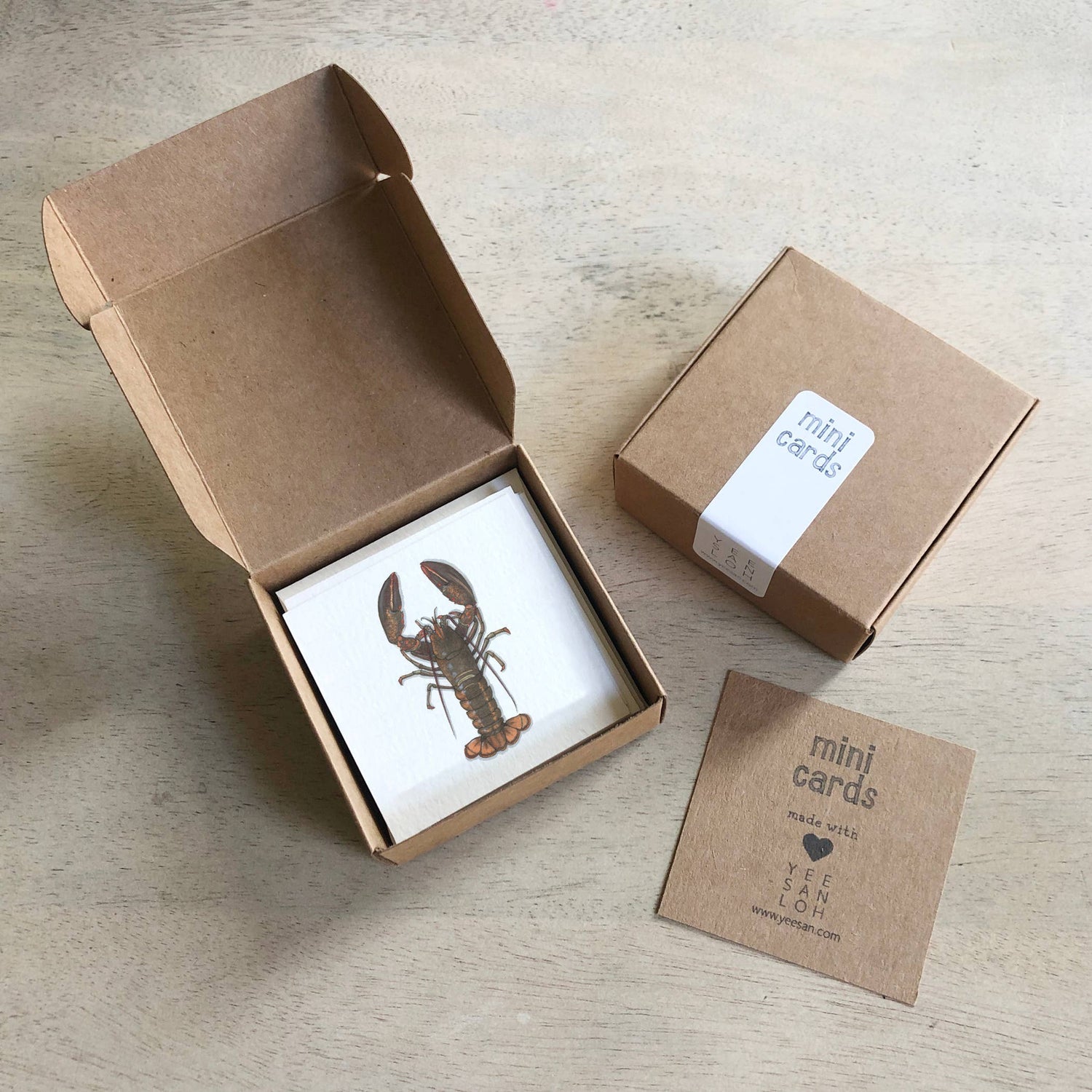 Mini Cards Set / Lobsters - Knife Shift