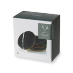 Marble Coaster Set in Black Set of 4 - Knife Shift