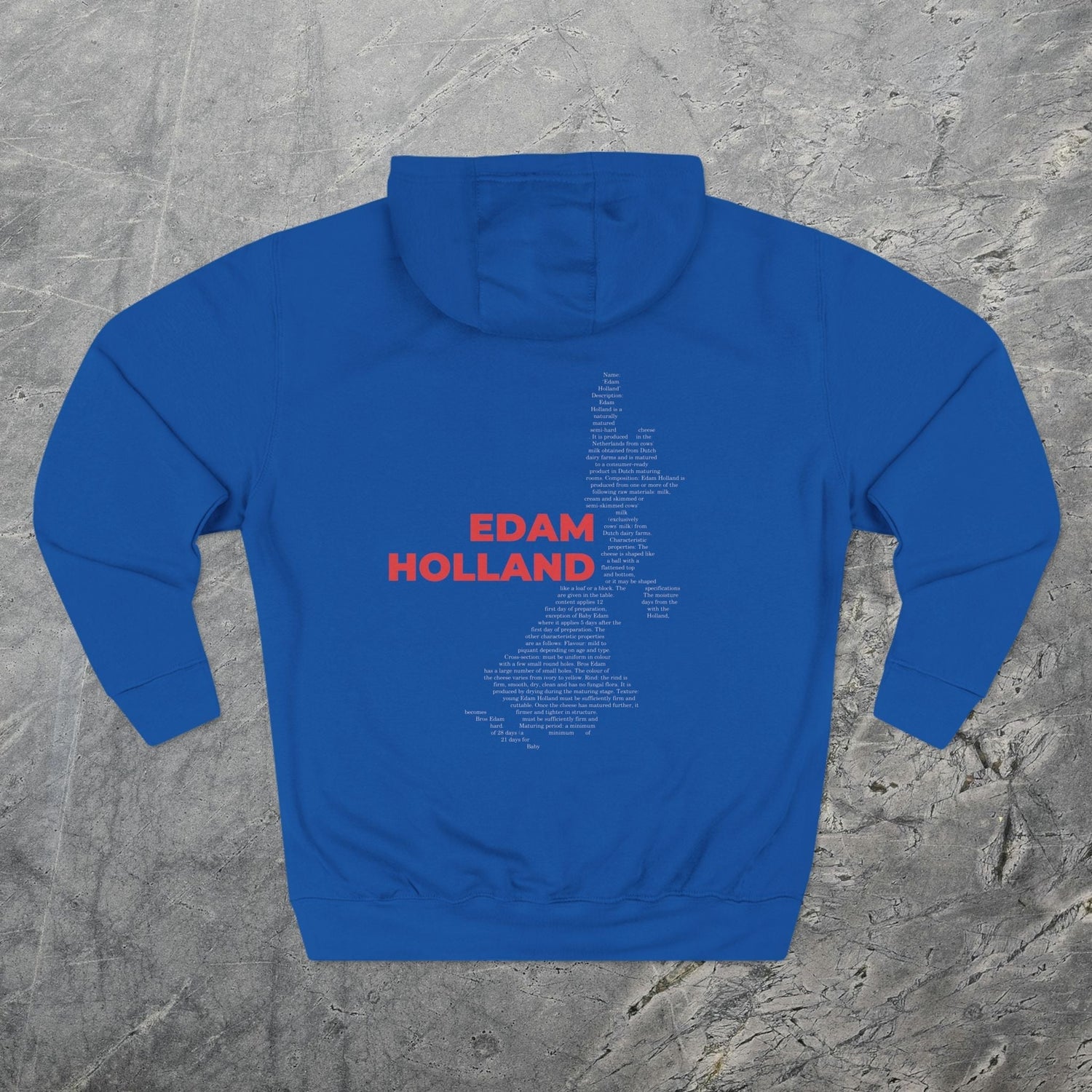 Edam Holland Cheese Map - Midweight Hoodie-Hoodie-gift ideas for foodies-Knife Shift