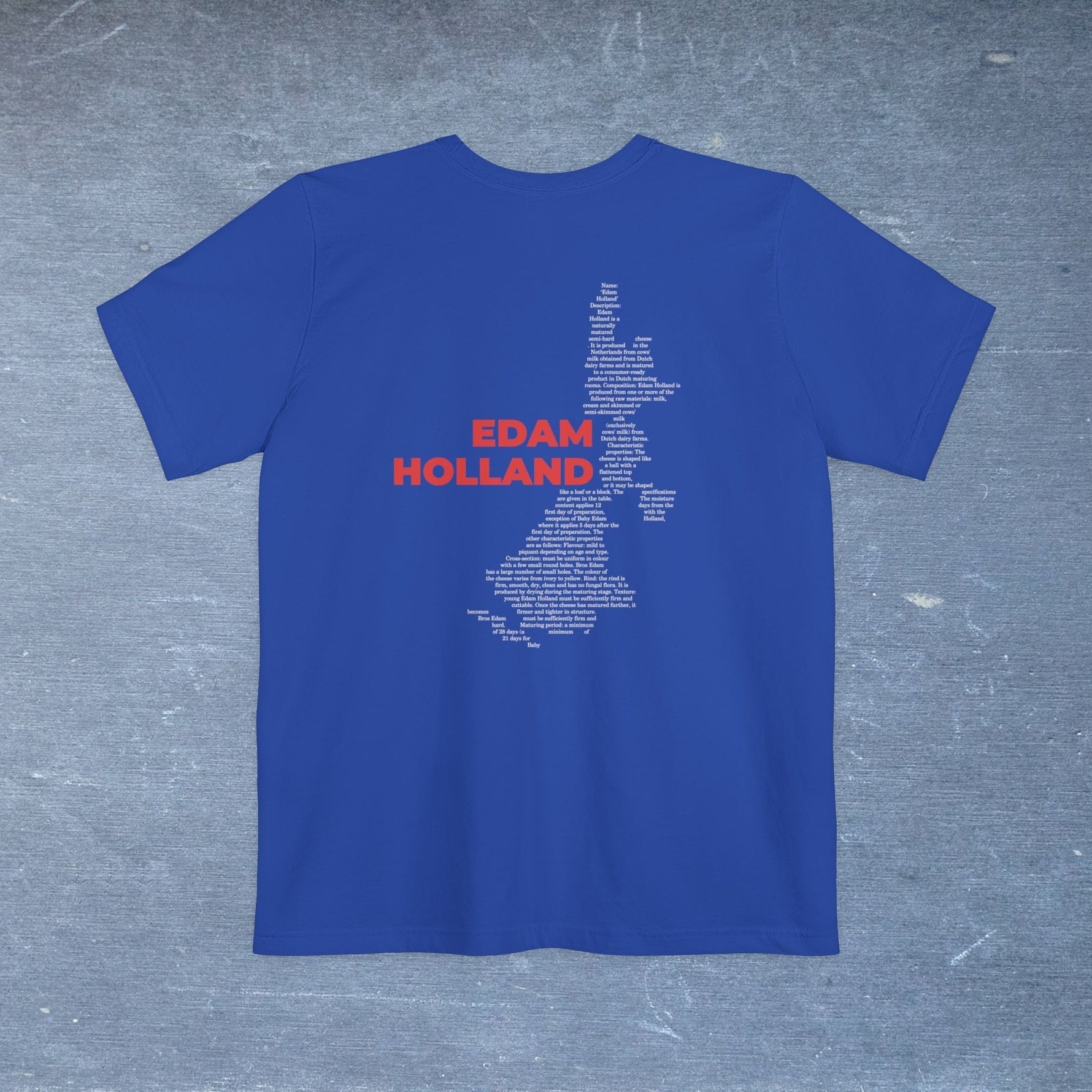 Edam Holland Cheese Map - Pocket T-shirt-T-Shirt-gift ideas for foodies-Knife Shift