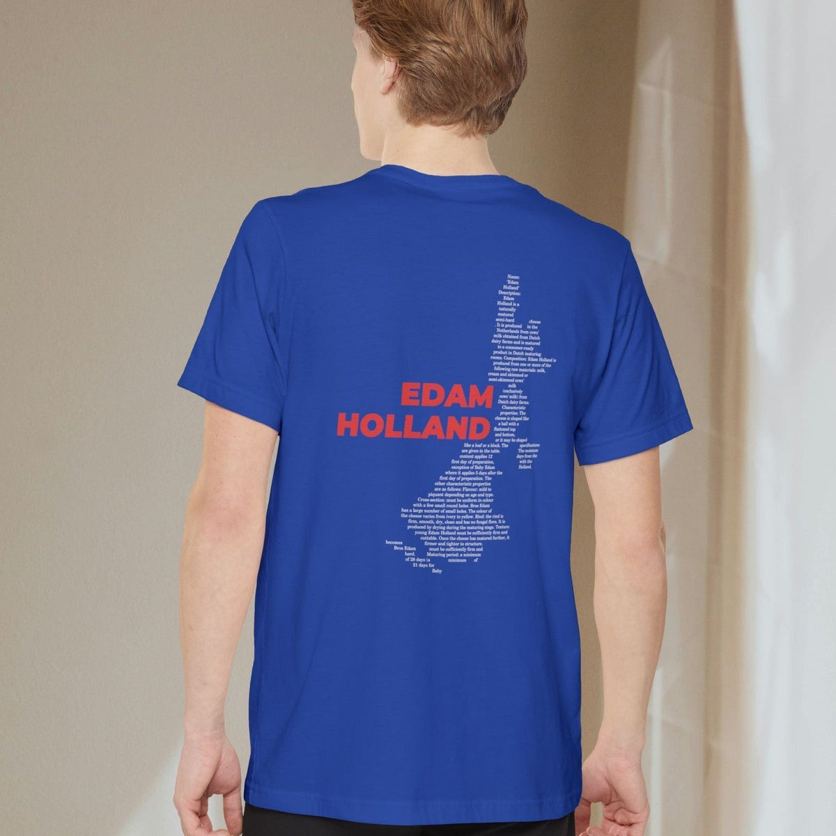 Edam Holland Cheese Map - Pocket T-shirt-T-Shirt-gift ideas for foodies-Knife Shift