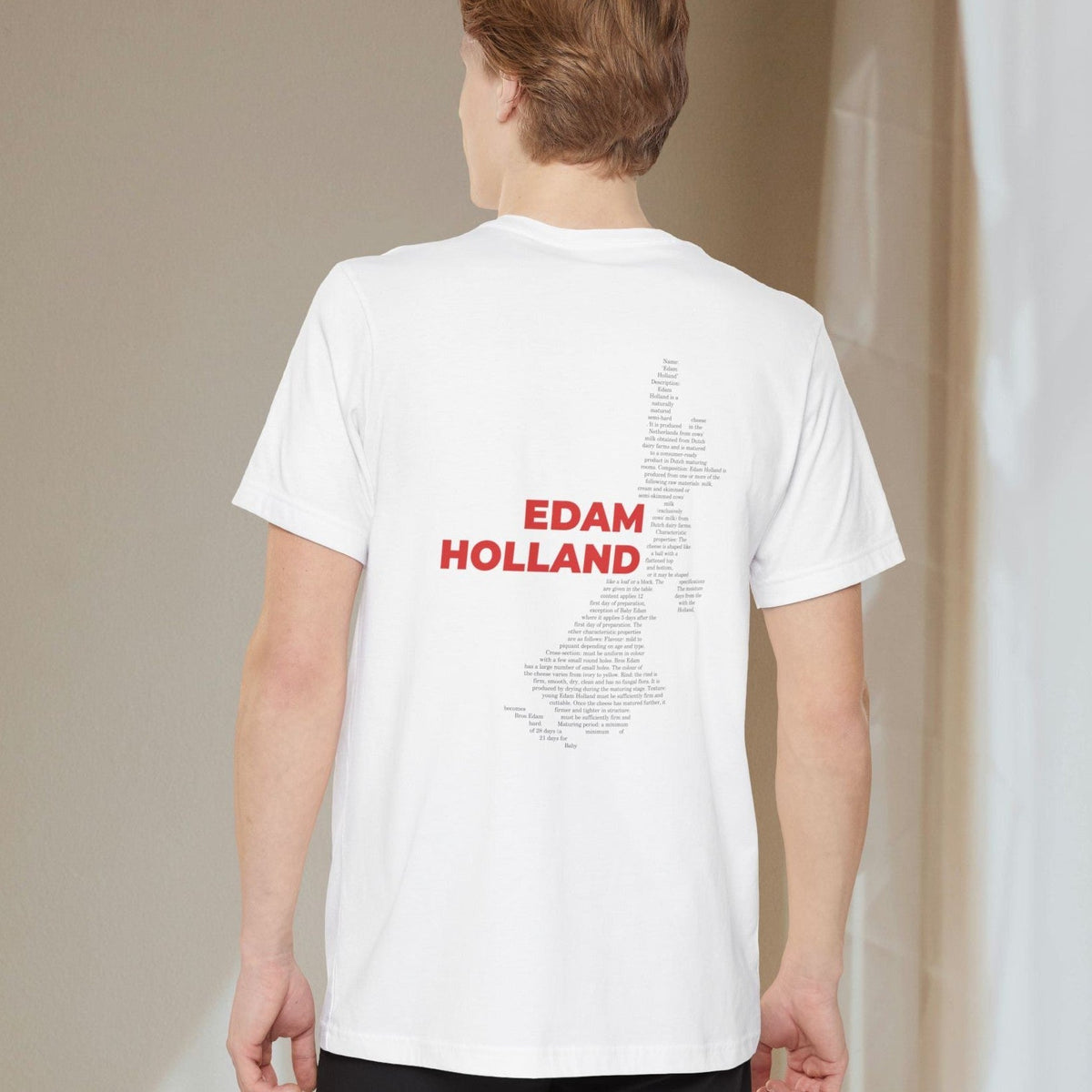 Edam Holland Cheese Map - Pocket T-shirt-T-Shirt-gift ideas for foodies-Knife Shift