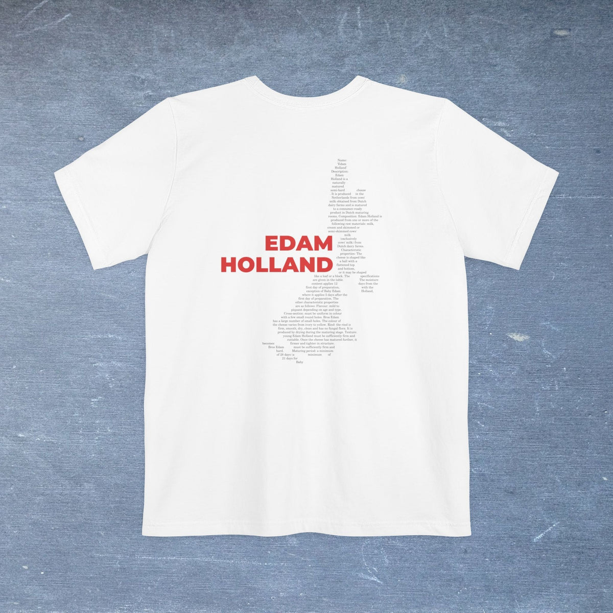 Edam Holland Cheese Map - Pocket T-shirt-T-Shirt-gift ideas for foodies-Knife Shift