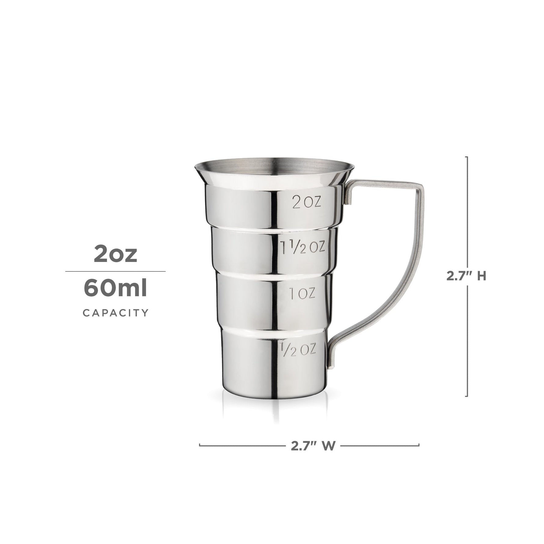 Stainless Steel Stepped Jigger - Knife Shift