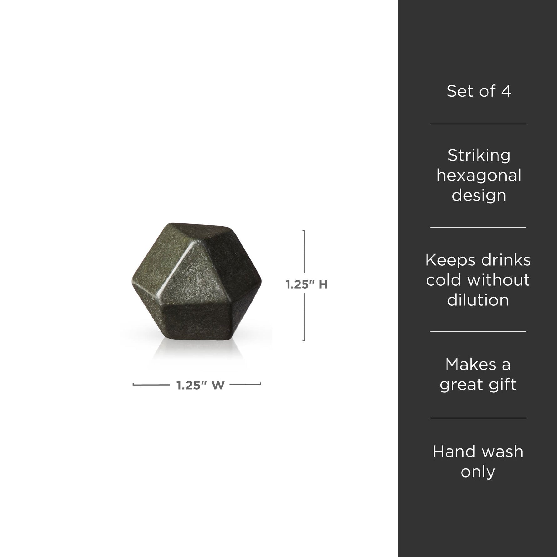 Glacier Rocks Basalt Hexagon Stone Set of 4 - Knife Shift