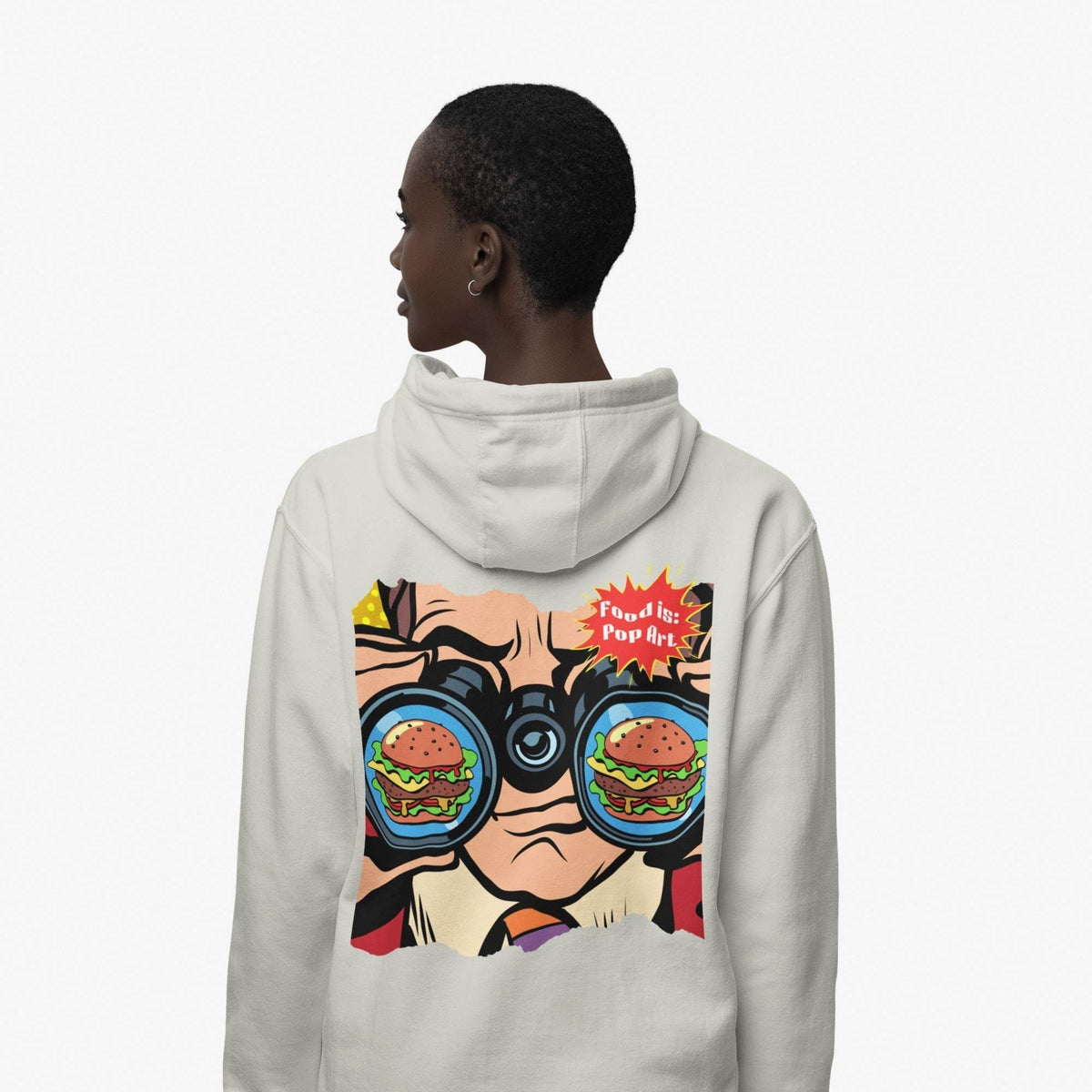 Eyes on Burger - Food Pop Art Hoodie-Hoodie-gift ideas for foodies-Knife Shift