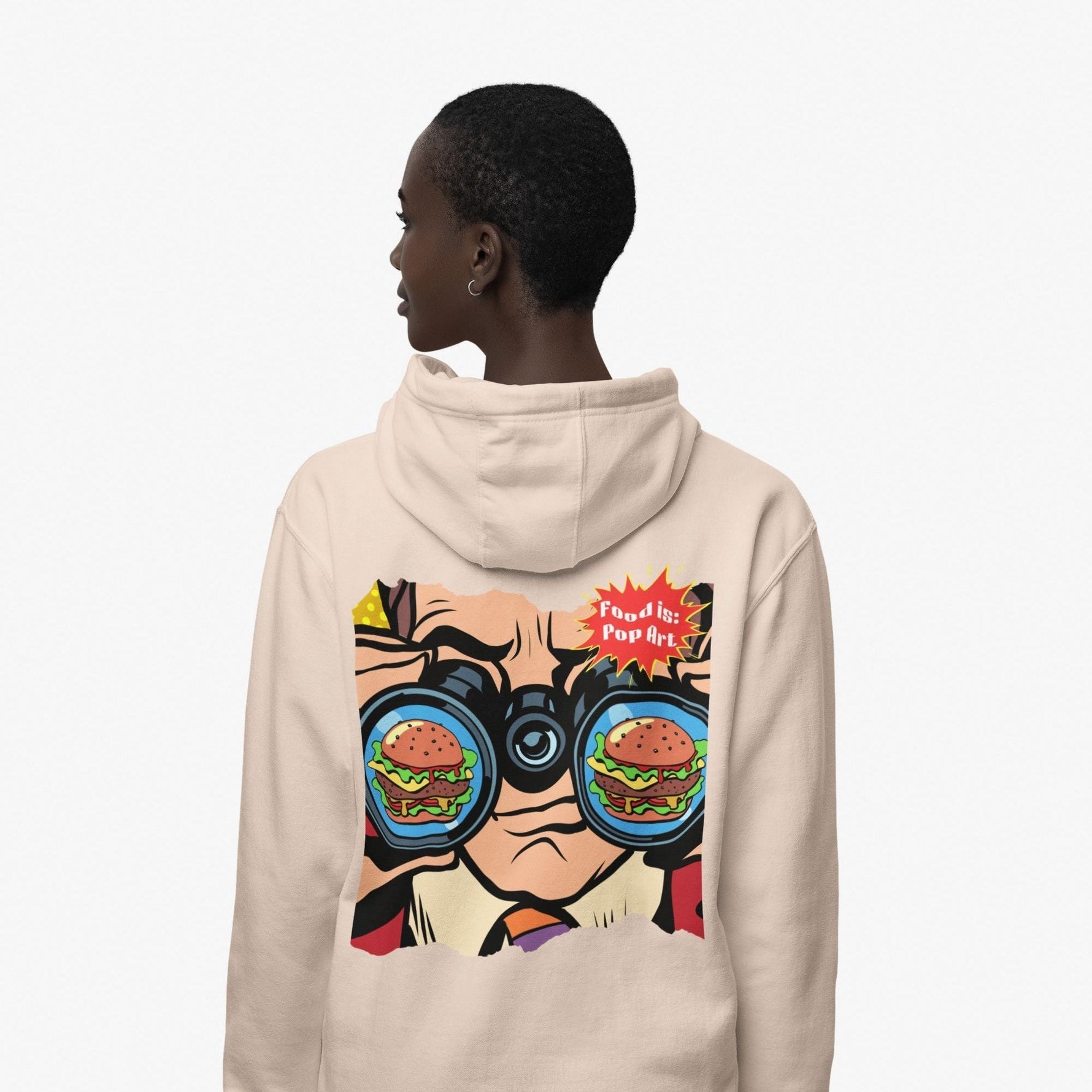 Eyes on Burger - Food Pop Art Hoodie-Hoodie-gift ideas for foodies-Knife Shift