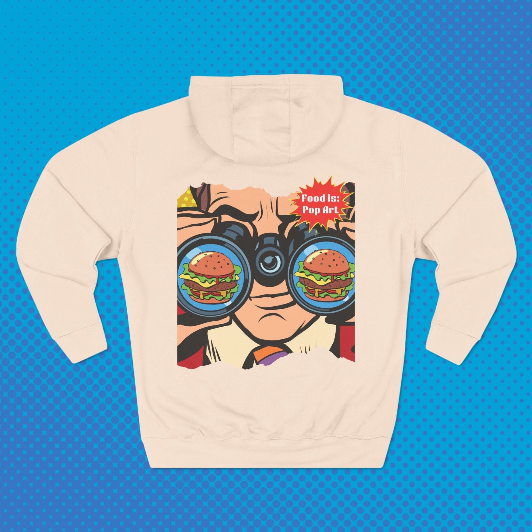 Eyes on Burger - Food Pop Art Hoodie-Hoodie-gift ideas for foodies-Knife Shift