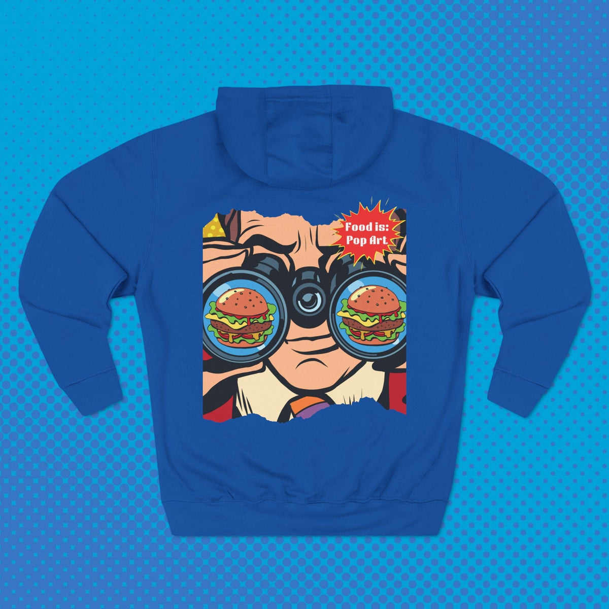 Eyes on Burger - Food Pop Art Hoodie-Hoodie-gift ideas for foodies-Knife Shift