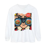 Eyes on Burger - Food Pop Art Long Sleeve Tee-Long-sleeve-gift ideas for foodies-Knife Shift