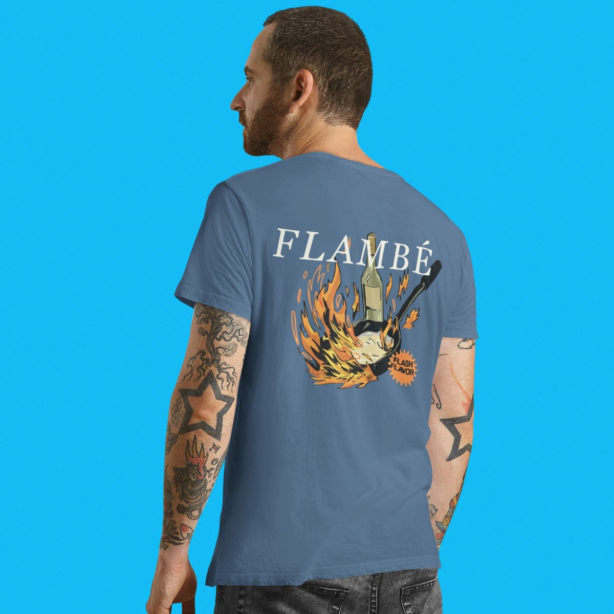 Flambé Technique - Unisex Heavyweight T-shirt-T-Shirt-gift ideas for foodies-Knife Shift