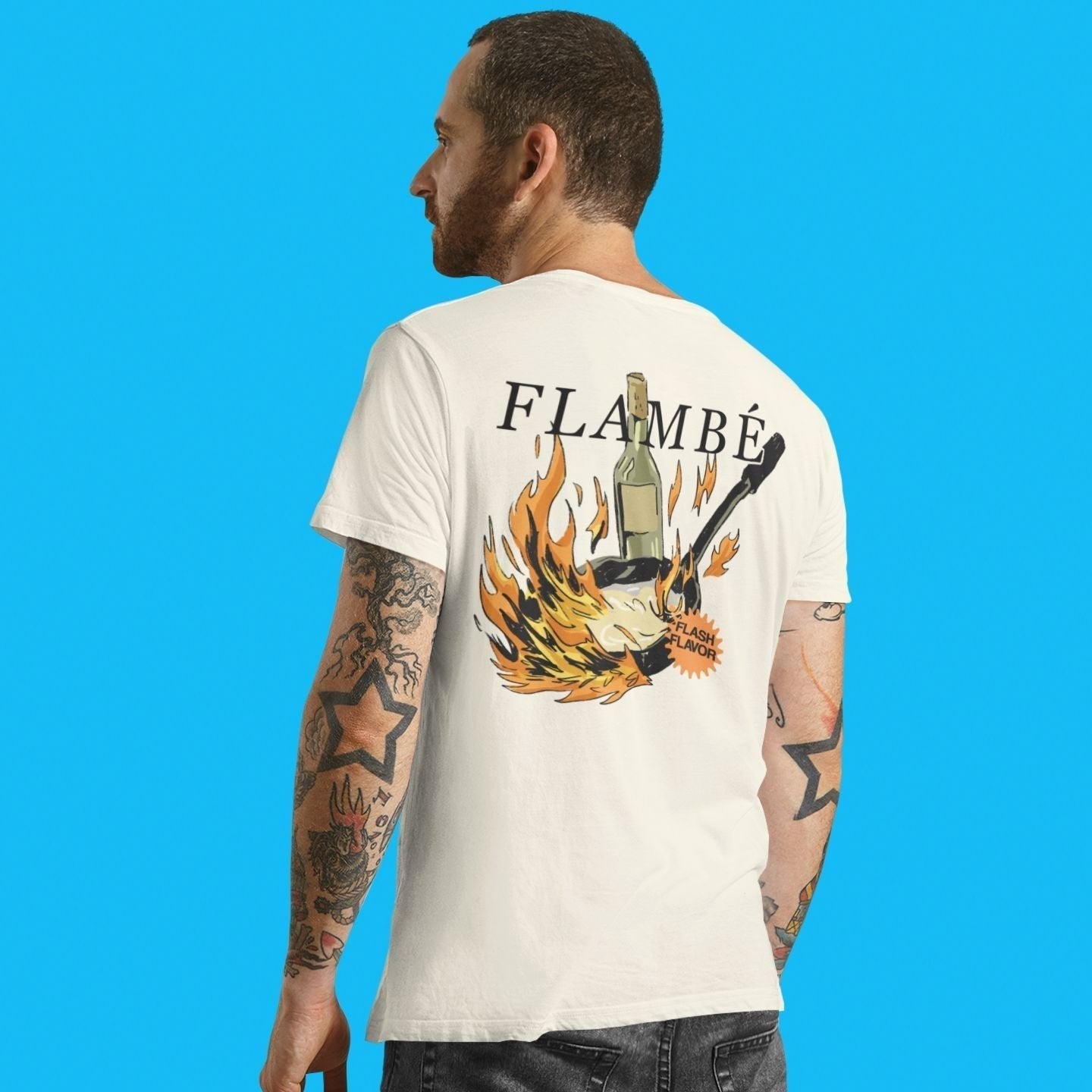 Flambé Technique - Unisex Heavyweight T-shirt-T-Shirt-gift ideas for foodies-Knife Shift