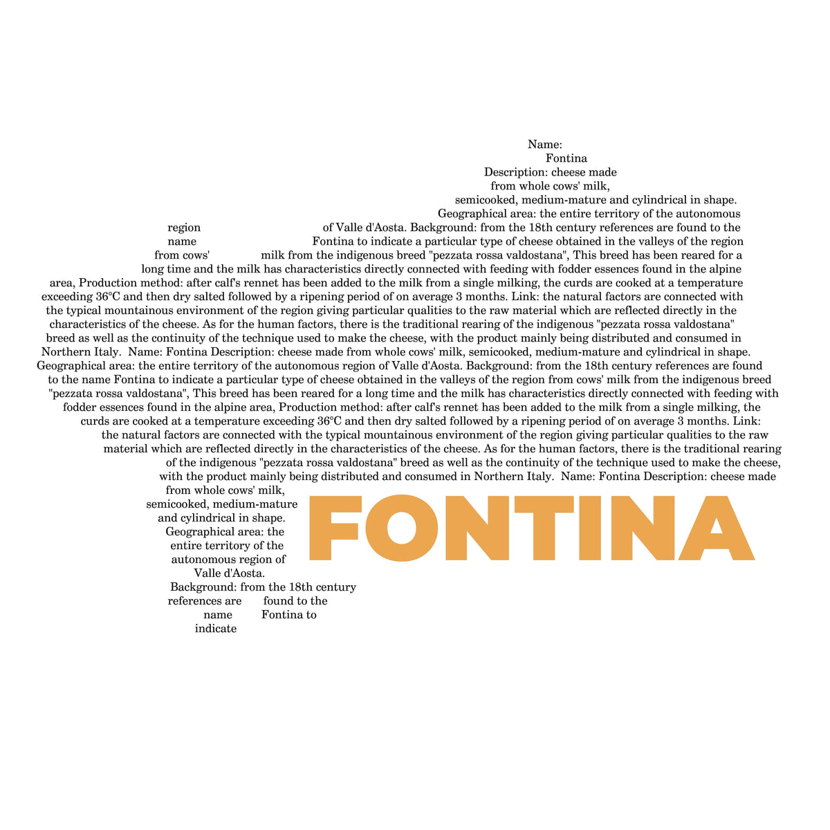 Fontina Cheese Map - Midweight Hoodie-Hoodie-gift ideas for foodies-Knife Shift