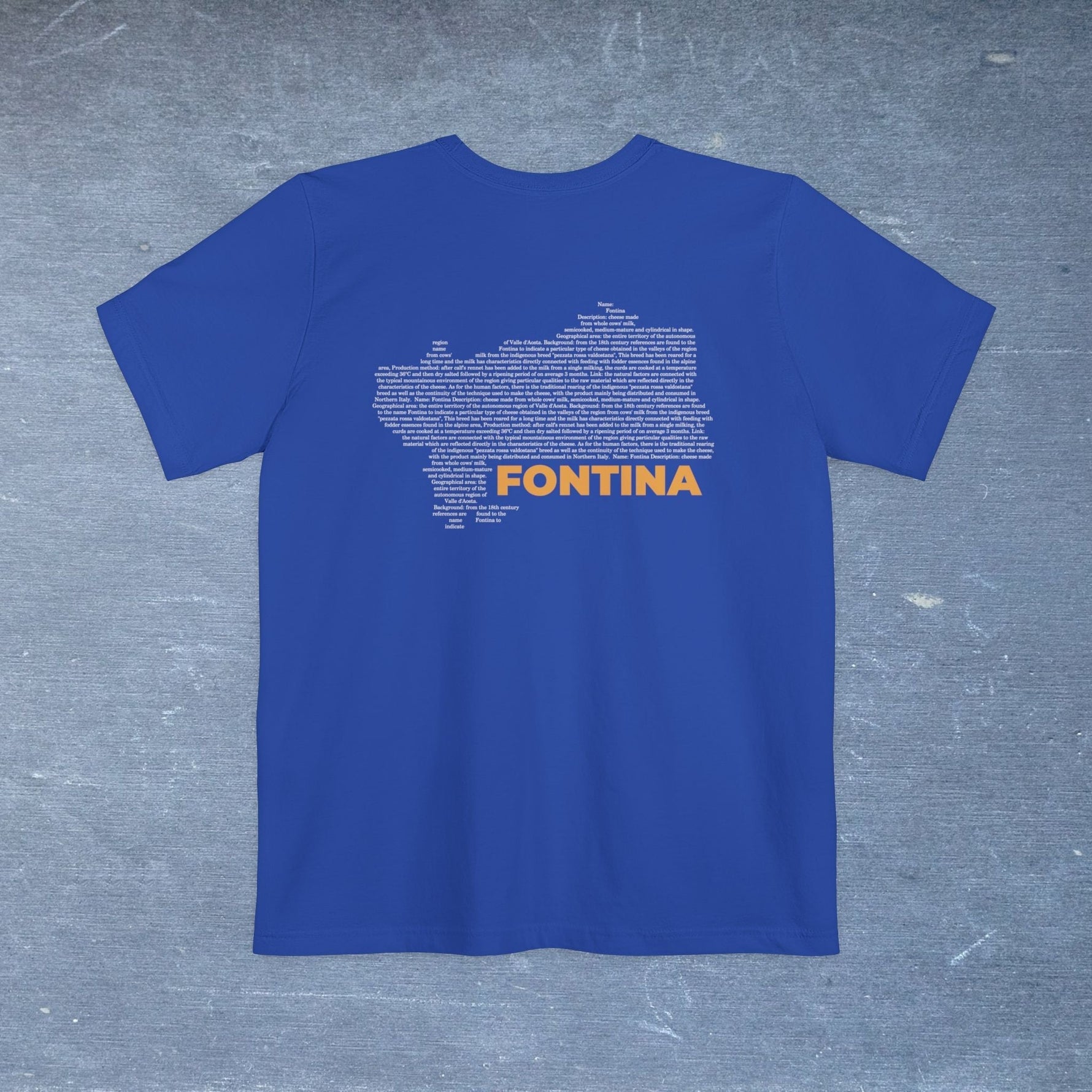 Fontina Cheese Map - Pocket T-shirt-T-Shirt-gift ideas for foodies-Knife Shift