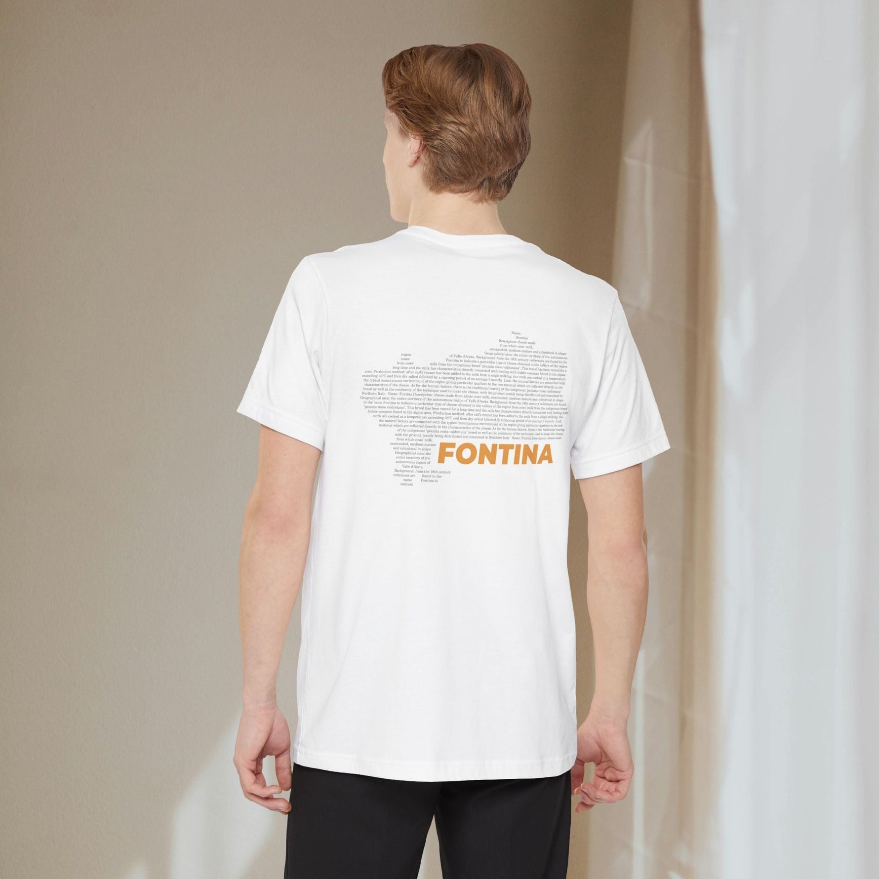 Fontina Cheese Map - Pocket T-shirt-T-Shirt-gift ideas for foodies-Knife Shift