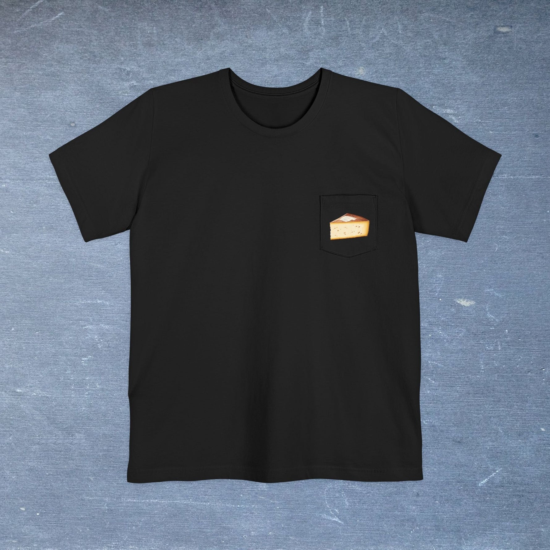 Fontina Cheese Map - Pocket T-shirt-T-Shirt-gift ideas for foodies-Knife Shift