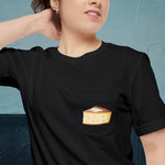 Fontina Cheese Map - Pocket T-shirt-T-Shirt-gift ideas for foodies-Knife Shift