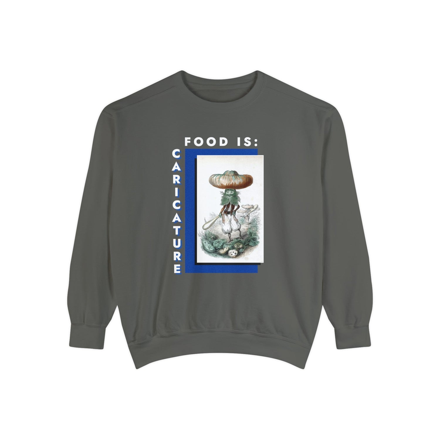 Food is: Caricature | Unisex Sweatshirt - Gourd Costume-Sweatshirt-gift ideas for foodies-Knife Shift