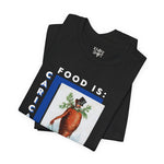 Food is: Caricature | Unisex T-Shirt - Dapper Gentleman Carrot-T-Shirt-gift ideas for foodies-Knife Shift