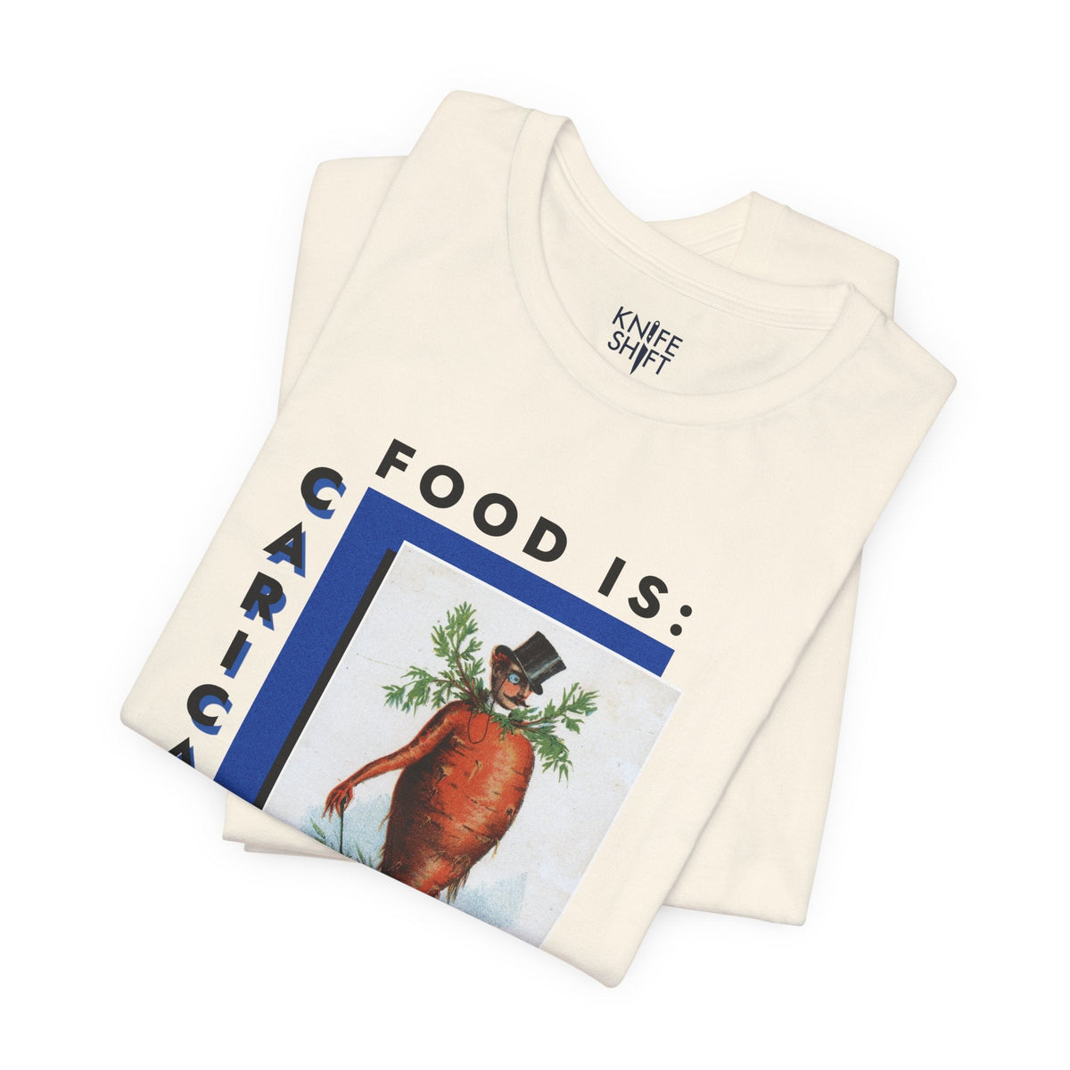 Food is: Caricature | Unisex T-Shirt - Dapper Gentleman Carrot-T-Shirt-gift ideas for foodies-Knife Shift