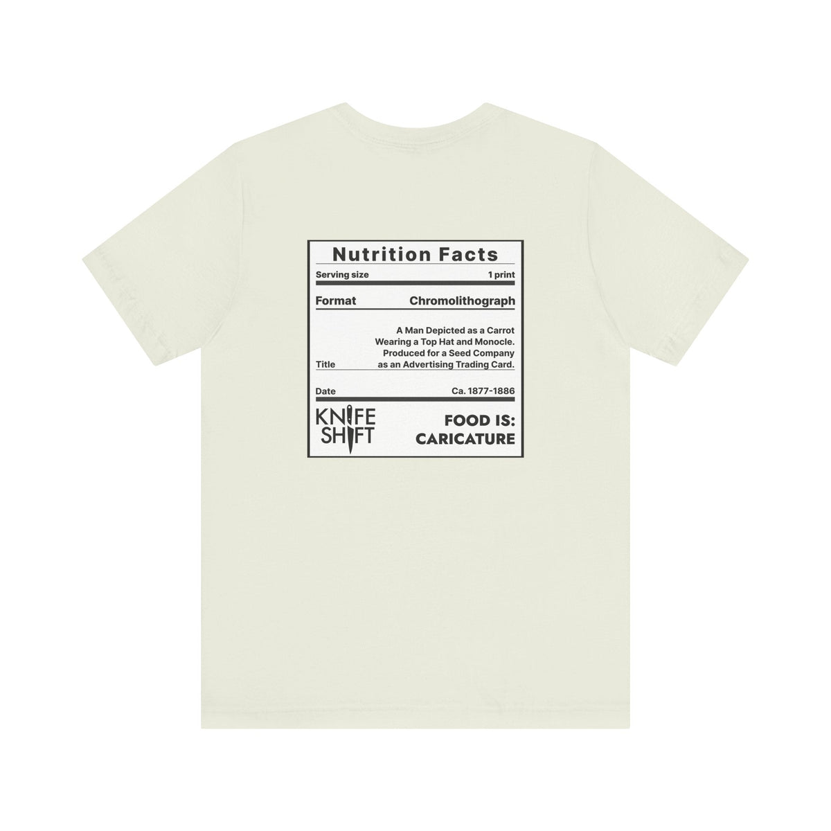 Food is: Caricature | Unisex T-Shirt - Dapper Gentleman Carrot-T-Shirt-gift ideas for foodies-Knife Shift