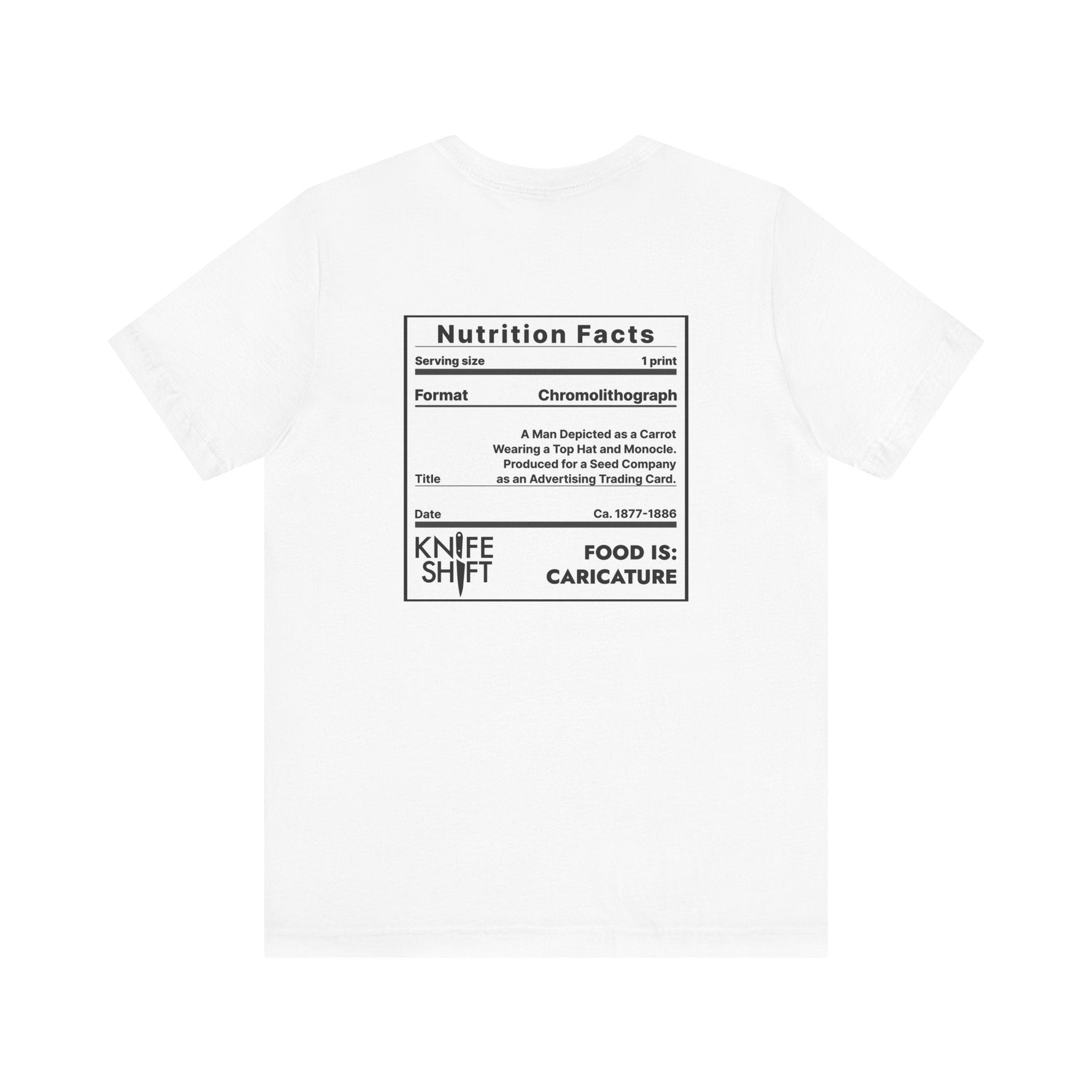 Food is: Caricature | Unisex T-Shirt - Dapper Gentleman Carrot-T-Shirt-gift ideas for foodies-Knife Shift