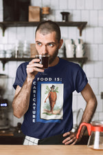 Food is: Caricature | Unisex T-Shirt - Dapper Gentleman Carrot-T-Shirt-gift ideas for foodies-Knife Shift
