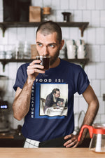 Food is: Caricature | Unisex T-Shirt - Greedy Diner-T-Shirt-gift ideas for foodies-Knife Shift