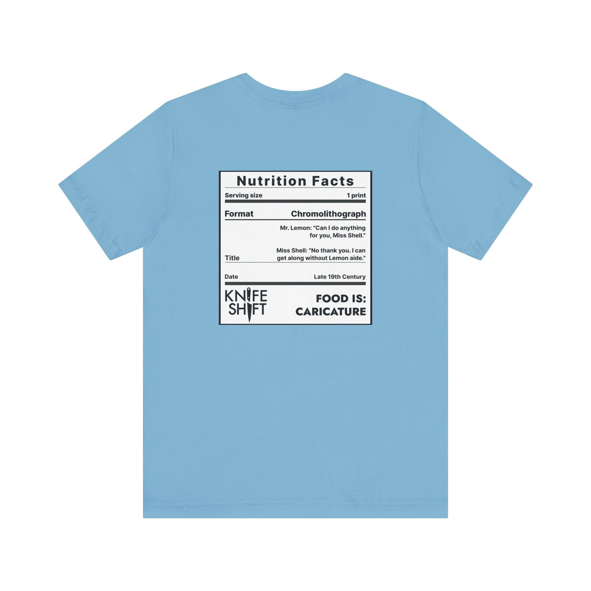 Food is: Caricature | Unisex T-Shirt - Lemon and Oyster Personas-T-Shirt-gift ideas for foodies-Knife Shift