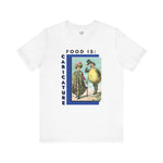 Food is: Caricature | Unisex T-Shirt - Lemon and Oyster Personas-T-Shirt-gift ideas for foodies-Knife Shift