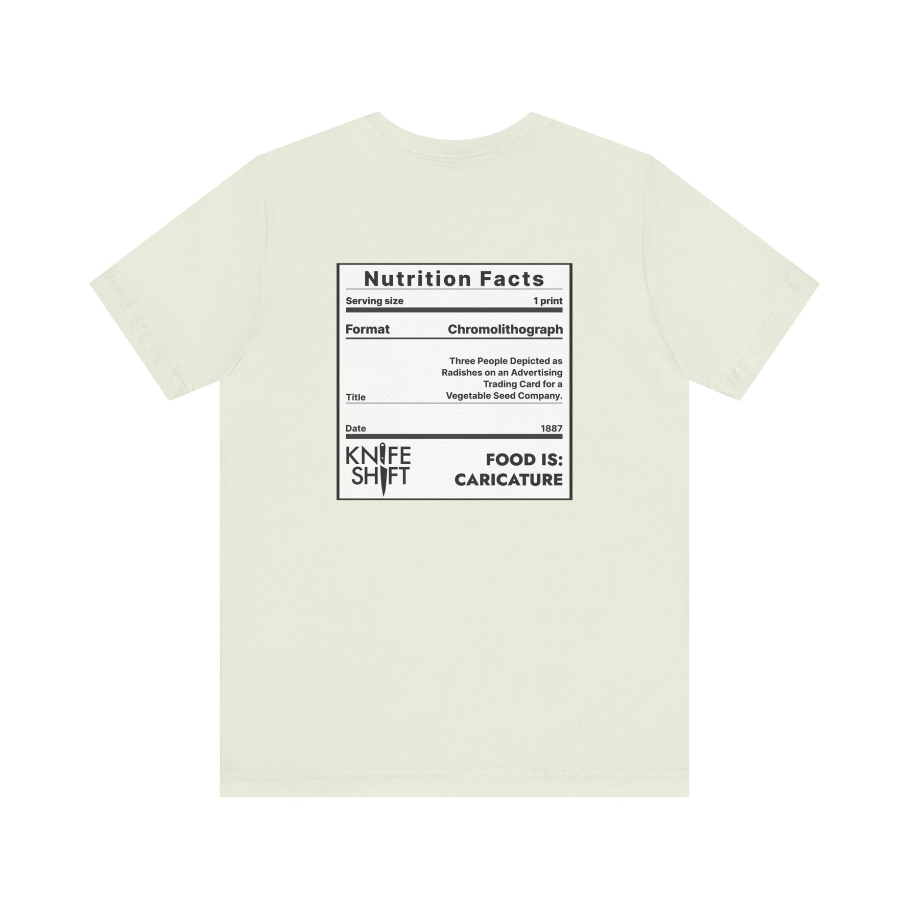 Food is: Caricature | Unisex T-Shirt - Three Radish People-T-Shirt-gift ideas for foodies-Knife Shift