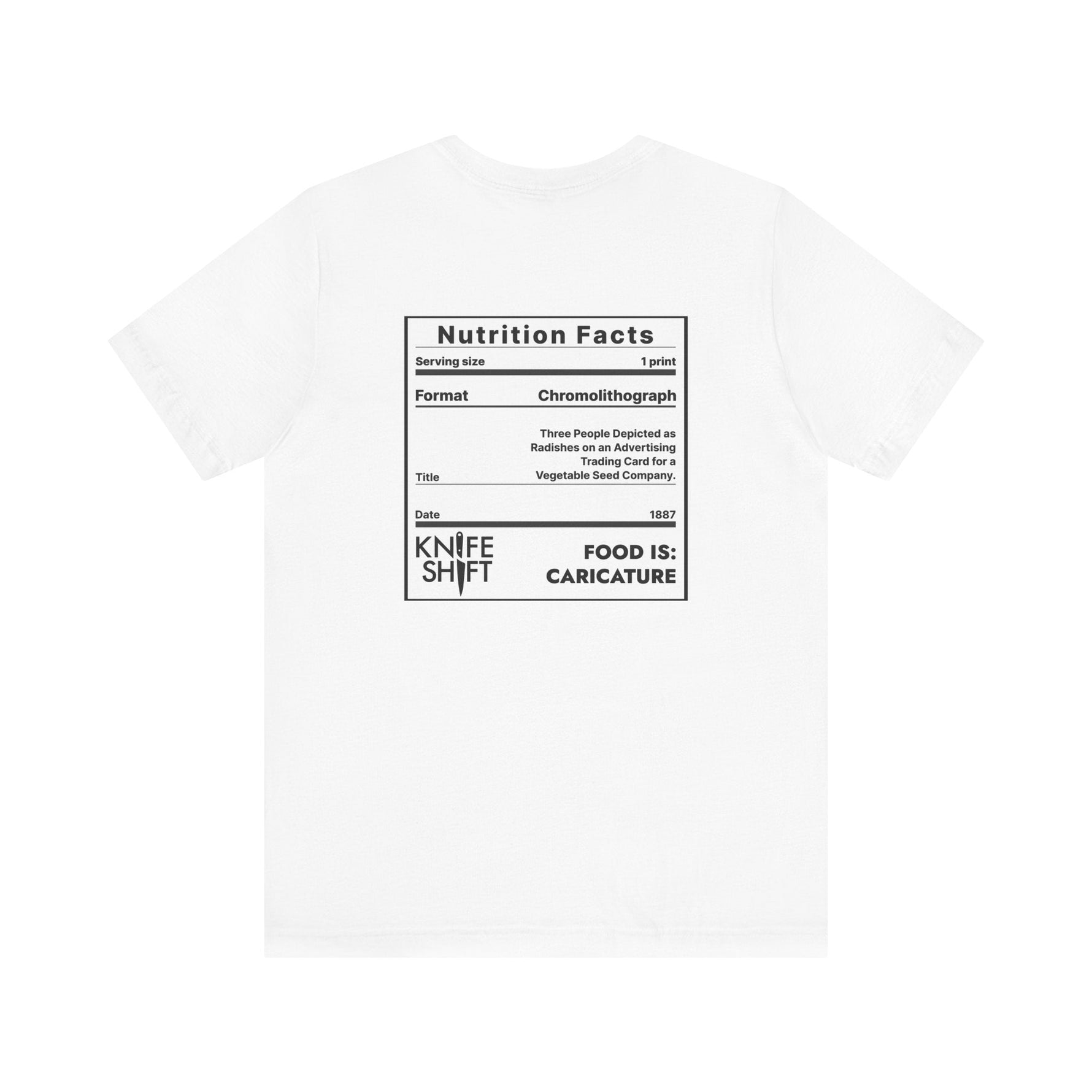 Food is: Caricature | Unisex T-Shirt - Three Radish People-T-Shirt-gift ideas for foodies-Knife Shift