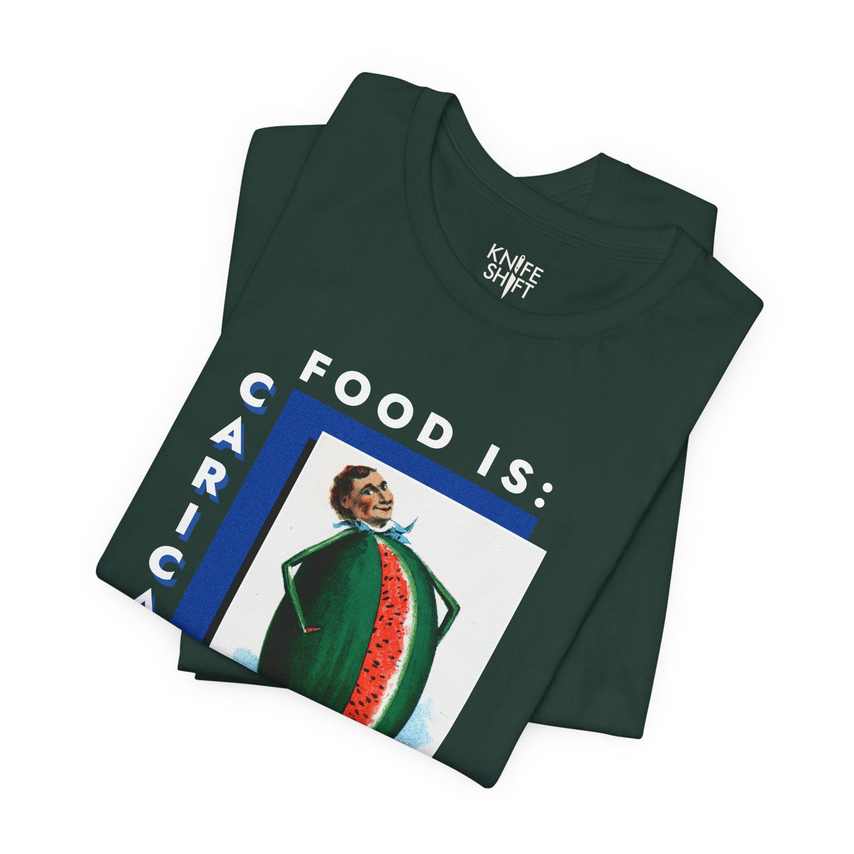 Food is: Caricature | Unisex T-Shirt - Watermelon Man-T-Shirt-gift ideas for foodies-Knife Shift