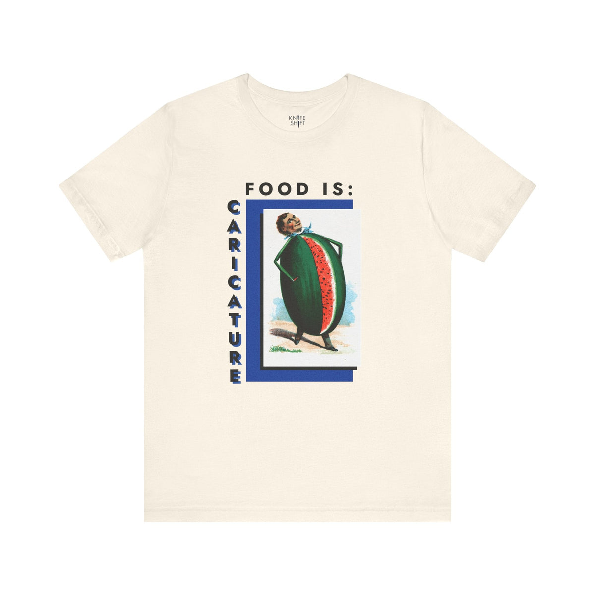 Food is: Caricature | Unisex T-Shirt - Watermelon Man-T-Shirt-gift ideas for foodies-Knife Shift