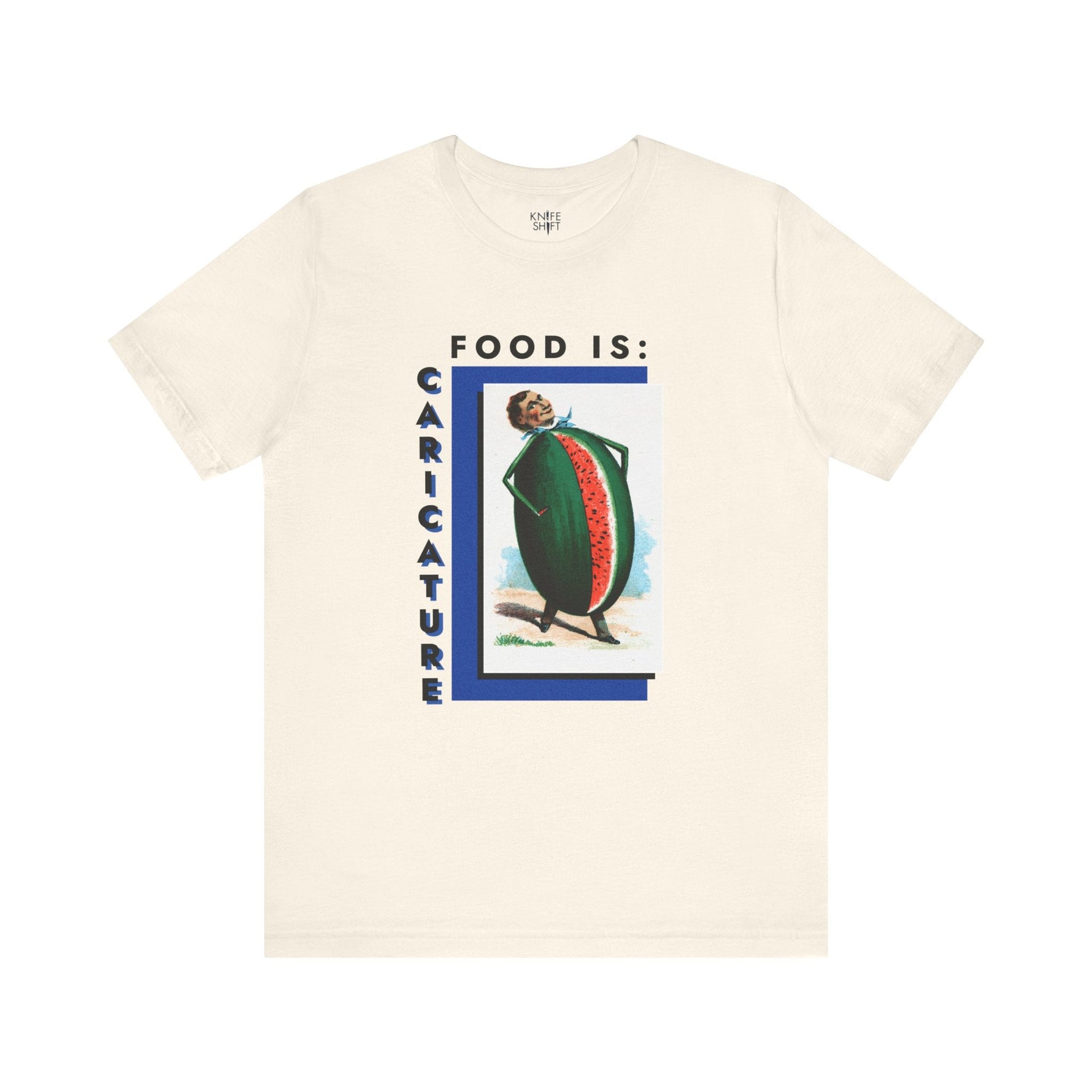 Food is: Caricature | Unisex T-Shirt - Watermelon Man-T-Shirt-gift ideas for foodies-Knife Shift