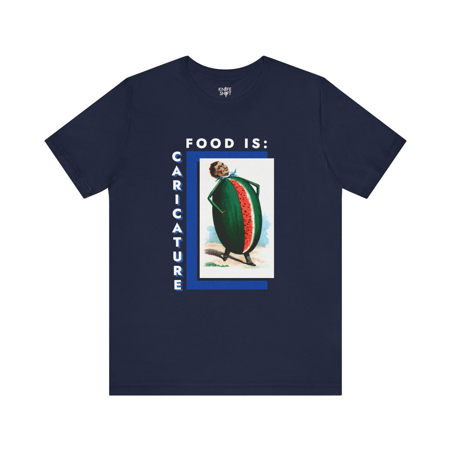 Food is: Caricature | Unisex T-Shirt - Watermelon Man-T-Shirt-gift ideas for foodies-Knife Shift