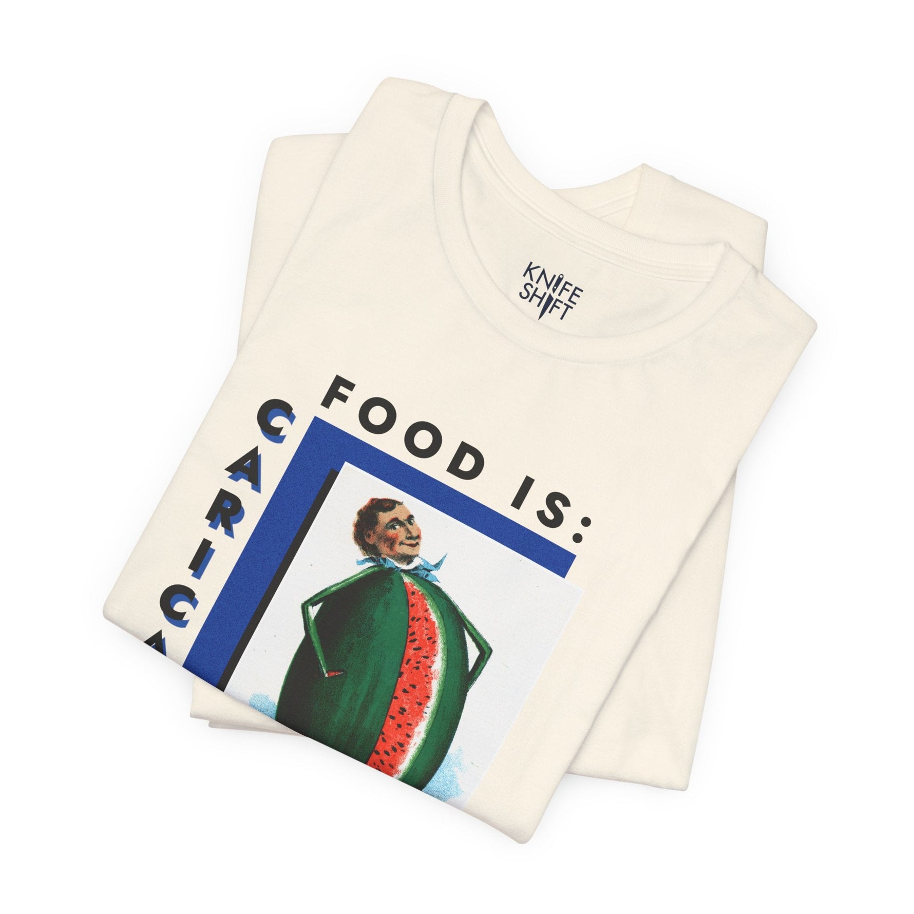 Food is: Caricature | Unisex T-Shirt - Watermelon Man-T-Shirt-gift ideas for foodies-Knife Shift