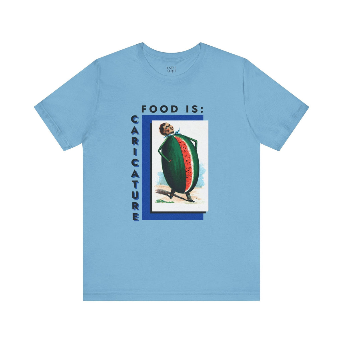 Food is: Caricature | Unisex T-Shirt - Watermelon Man-T-Shirt-gift ideas for foodies-Knife Shift