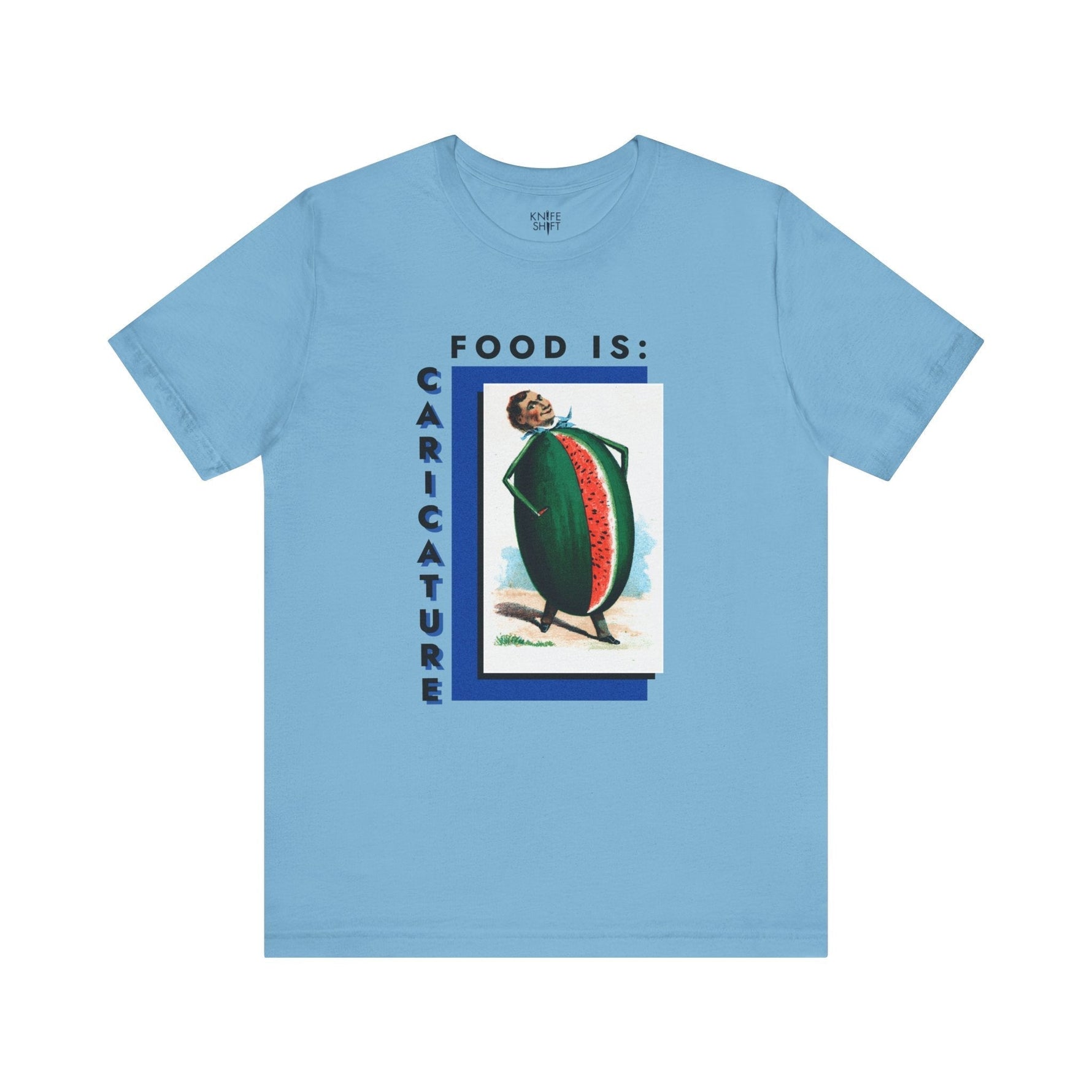 Food is: Caricature | Unisex T-Shirt - Watermelon Man-T-Shirt-gift ideas for foodies-Knife Shift