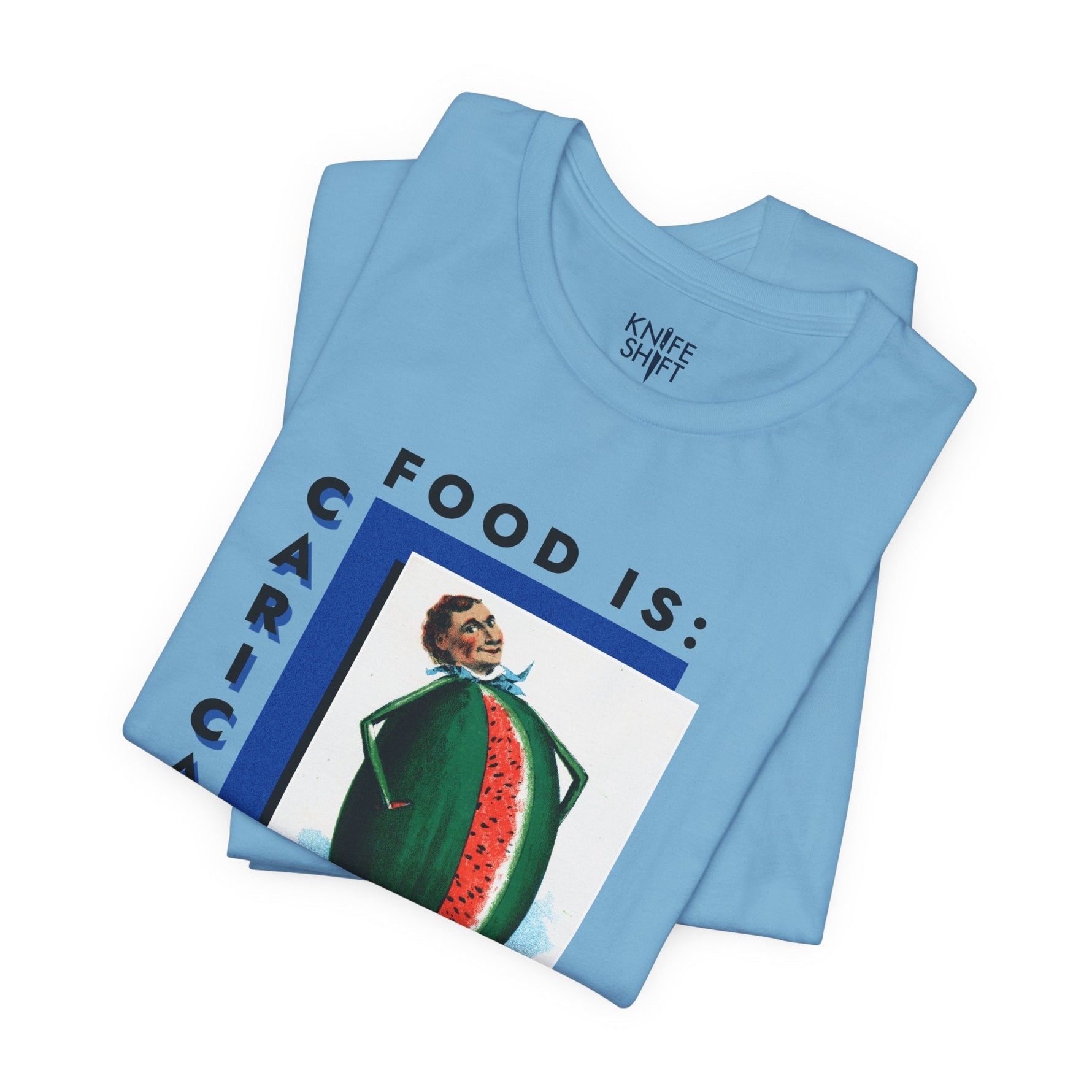 Food is: Caricature | Unisex T-Shirt - Watermelon Man-T-Shirt-gift ideas for foodies-Knife Shift